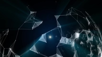 Wall Mural - Digital data connection technology.
Connection network concept.
Abstract Background for Media Production.
Polygonal Network Shape Dynamic Gradients.
Technology Abstract Background Plexus.