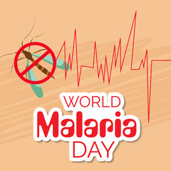 Canvas Print - Vector illustration of a Background for  World Malaria day.