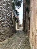 Fototapeta Uliczki - Ancient street  located on top of Mount Erice in the city of Erice, Province of Trapani, Italy