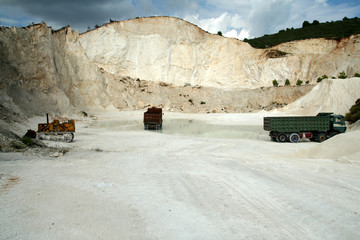 An aggregate mine, Zakynthos island, Greece