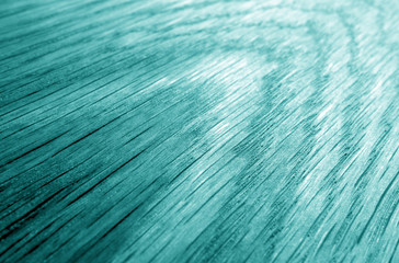 Wall Mural - Wooden board texture with blur effect in cyan tone.