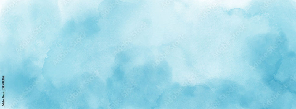 Abstract light blue watercolor for background - obrazy, fototapety, plakaty 