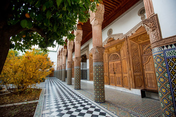 Wall Mural - Beautiful interior garden of moroccan palace