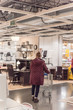 © trongnguyen - Back view Caucasian customers shopping at furniture and home furnishing store in Dallas, Texas, USA