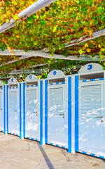 Wall Mural - Changing rooms on Beach in Positano town reflex