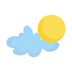 Poster - sun cloud weather summer isolated icon on white background