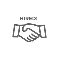 Wall Mural - Hiring and Employees icons - job related images showing hiring