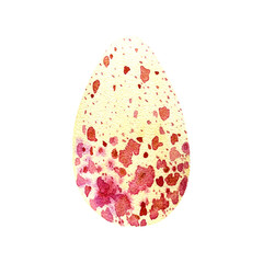 Poster - wild bird egg, watercolor illustration