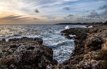 sea coast at sunset