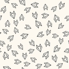 Wall Mural - Seamless paper fox origami pattern background