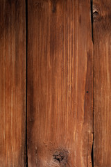 Wall Mural - Vintage brown wood background - Old weathered wooden boards painted in brown color.