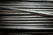 Close-up stacked wire steel rebar material, rebar for industrial and construction work, texture and background