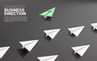 © Panithan - money banknote origami paper airplane going out from group of white. Business Concept of disruption and vision mission.