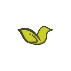 Wall Mural - Bird and leaves logo design vector