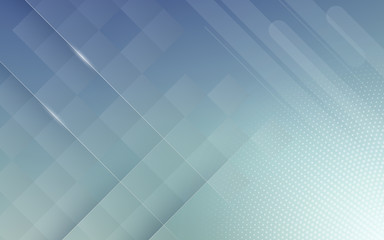 Wall Mural - modern abstract background with square and halftone elements and colored pastel green gradient with 