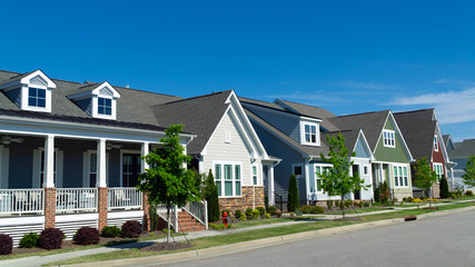 Wall Mural - Street of residential suburban homes 