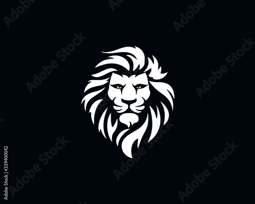 Dekoracja na wymiar  logo-lwa-klasyczny-klub-elegancki-godlo-zloto-zloty-glowa-dzungla-krol-krolestwo-lew
