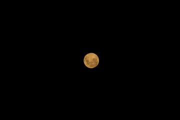red golden full moon