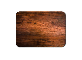 Wooden cutting board texture isolated on white background with clipping path for design