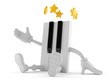 Piano character with stars around head