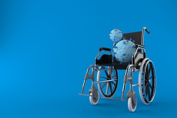 Canvas Print - Virus with wheelchair