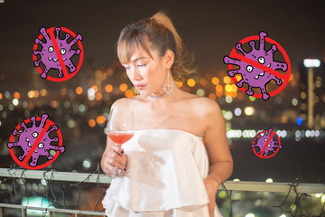 Asian woman drinking makes you more vulnerable to Covid-19 and other communicable diseases.