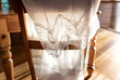 retro vintage backlit slip petticoat draped over chair