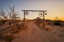Entrance To The Old Horse Ranch In Cappadocia At Dusk