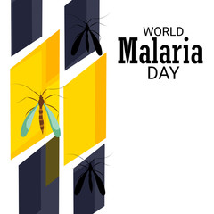 Sticker - Vector illustration of a Background for  World Malaria day.