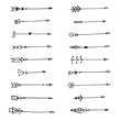 © ARTvektor - Arrows vector tribal boho style design elements. Hand drawn arrows and feather ethnic set