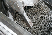 Background Of Medieval Armour Made From Metal Rings