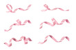 © krisana - A pink ribbons isolated on a white background with clipping path.