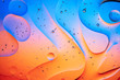 © ink drop - Abstract colourful creative macro oil and water background with bubbles.