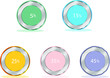 © ifoodijourney - Percent circle counter, 5 in set, start from 5%, 15%, 25%, 35%, 45%,