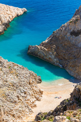 Wall Mural - Beautiful Seitan limania beach on Crete, Greece