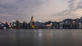 Fototapeta  - Victoria Harbor of Hong Kong at twilight