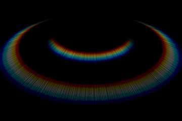 Wall Mural - optical lens flare on black background.