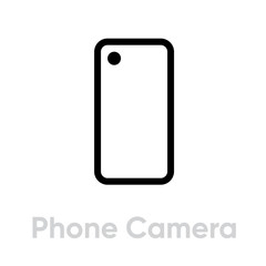Wall Mural - Phone Camera icon. Editable line vector.