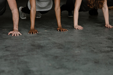 Wall Mural - People exercising