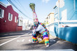 colorful dancer in bermuda