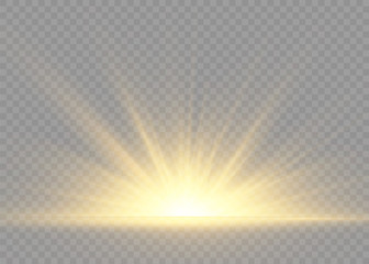 Wall Mural - yellow sun rays.