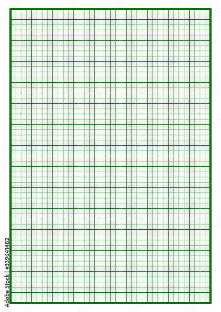 Graph paper a4 green line, 100 pixel distance stock illustration ...