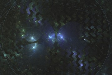 Wall Mural - Abstract future nebula background. colored banner. Fractal artwork for creative graphic design environment big size