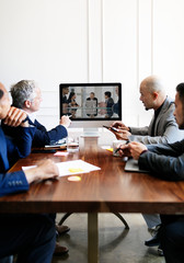 Wall Mural - Business people in a meeting