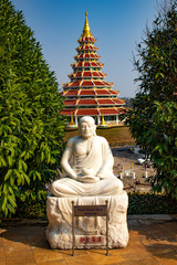 A beautiful view of wat huai pla kang buddhist temple at Chiang Rai, Thailand.