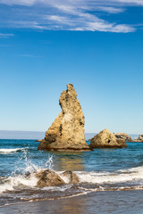 Wall Mural - Vertical Image - Needle Rock sea stack on Bandon Beach in Oregon
