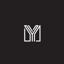 Minimal Square Letter Y Logo Design Template