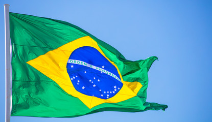 Canvas Print - Close up da bandeira do Brasil