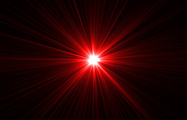 Wall Mural - Modern lens flare red background streak rays (super high resolution)	
