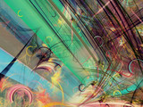 Fototapeta Paryż - abstract chaotic fractal background 3D rendering illustration